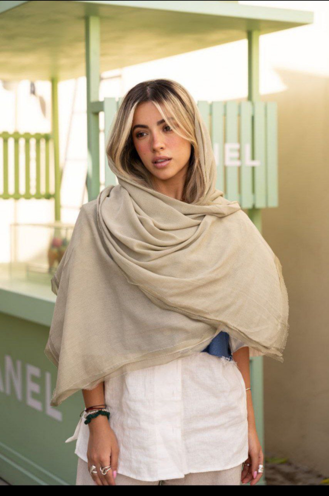 شال حریر خنک رنگی